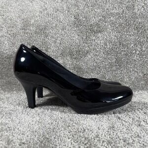 Clarks Artisan Platform Heels Patent Leather Round Toe Pump Active Air Women 6.5